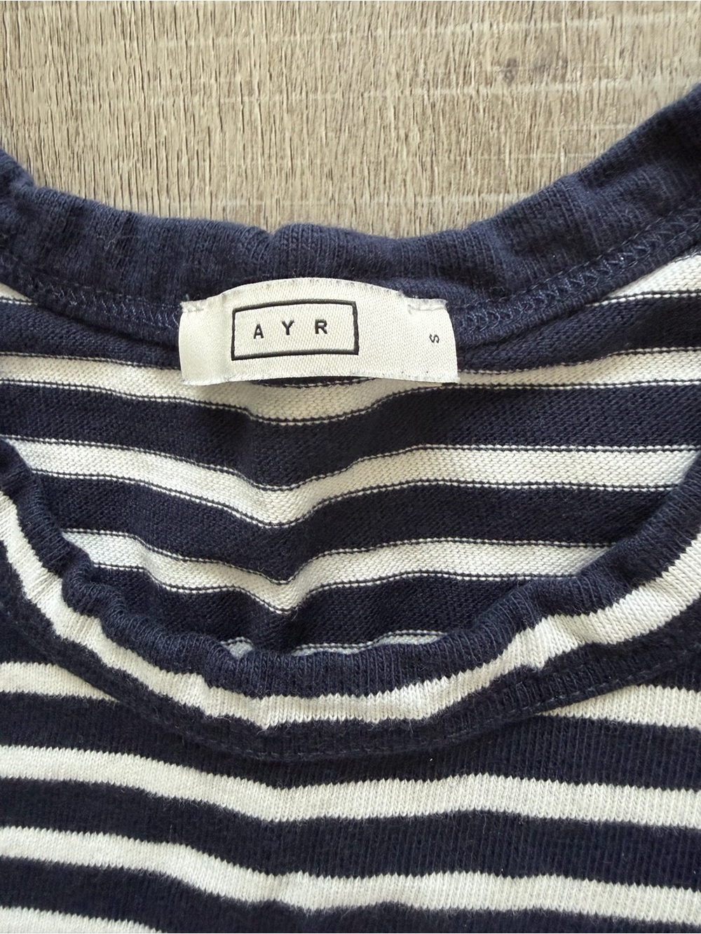 AYR The Matinee Tee in City Sky Stripe Size Small - Picture 4 of 6